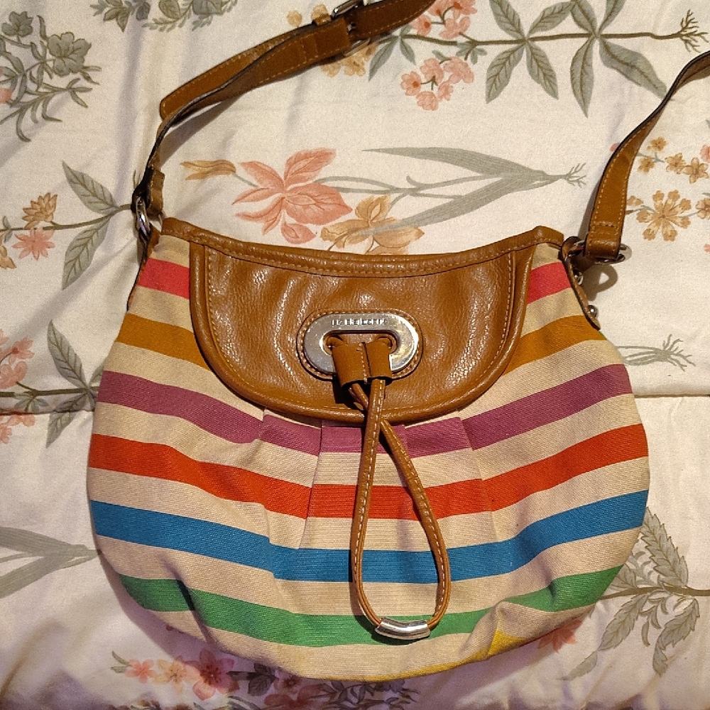 Liz Claiborne Multicolor Striped Crossbody Bag